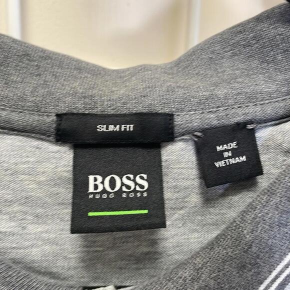 Hugo Boss - Classic Preppy Long Sleeve Polo Shirt - Grey - XL - Picture 4 of 13